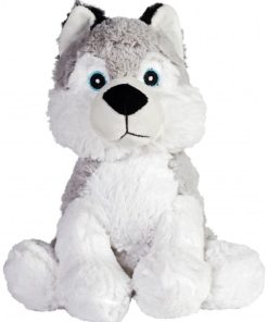 Peluche Bouillotte Husky - Made in France - Blanc
