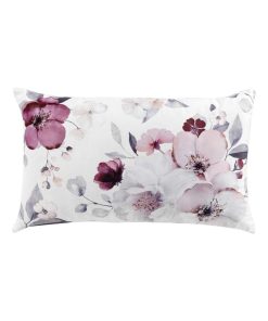 Coussin 30 x 50 cm Velvet Flowers - Blanc