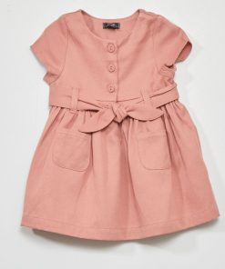 Robe à manches courtes - Rose