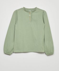 T-shirt en jersey à manches longues - Vert