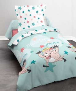Housse de couette 140 x 200 Monster dream - Bleu
