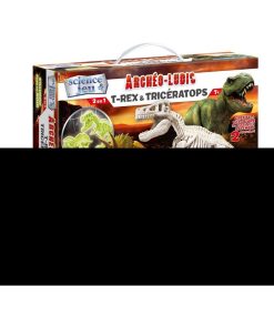 Science et jeu : Archéo-ludic : T-Rex et Tricératops phosphorescents - N/A