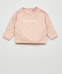 Sweat avec imprimé - Rose