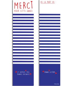 Marque Page Merci pour cette année | Cadeau Maîtresse |Version Marin - N/A