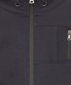 Sweat à capuche zippé en molleton - noir