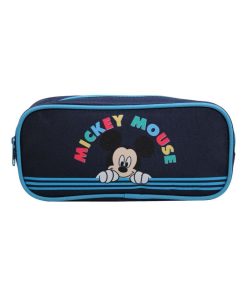 Trousse scolaire rectangulaire DS Mickey Bleue Bagtrotter - Bleu