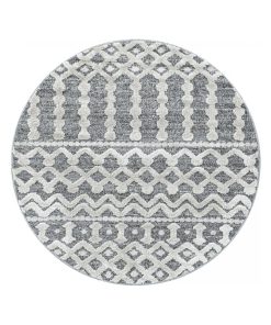 Tapis salon 200x290 PISTIOU RELIEF Gris OEKO TEX idéal pour Salon - Gris
