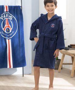 Peignoir bouclette 'PSG' - Marine