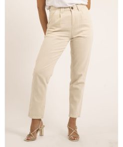 Pantalon coupe mom EZEL - Beige