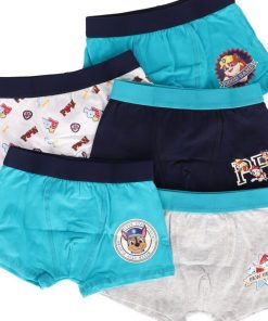 PAW PATROL - Lot De 5 Boxers Pat Patrouille - Garçon - 6/7 ans - Bleu