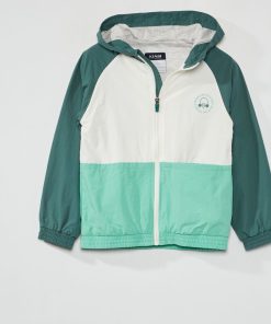 Blouson déperlant color-block - Vert