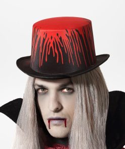 Chapeau effet ensanglanté - Déguisement - noir/rouge