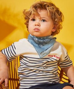 T-shirt en jersey à rayures - Blanc