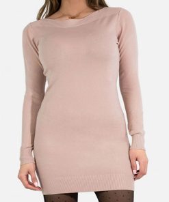 Robe pull en laine Kebello - Rose