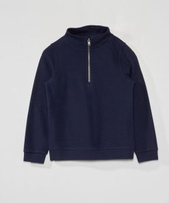 Sweat col camionneur - bleu noir