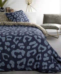 Housse de couette Sunshine Yoro + 2 taies 100% coton 57 fils - Bleu