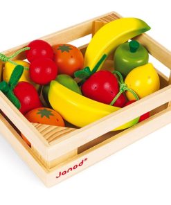 Cagette de 12 fruits en bois - N/A