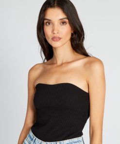 Bustier côtelé - noir