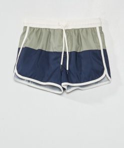 Boxer de bain tricolore - Vert/marine