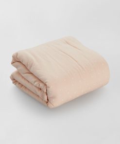 Couverture en jersey et polaire - rose