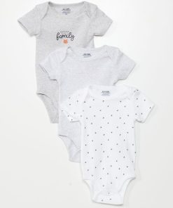 Lot de 3 bodies - Gris/Blanc