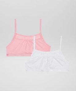Lot de 2 brassières 'Dim' - Rose/blanc