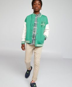 Veste en molleton style collège - Vert