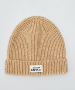 Bonnet en maille - Camel