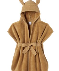 Peignoir en éponge de bambou noisette (0-2 ans) - Marron
