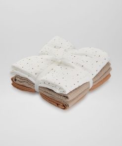 Lot de 3 langes en gaze de coton - Blanc