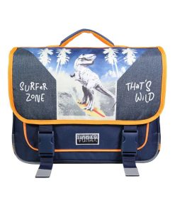 BAGTROTTER Cartable 38 cm Vorax Bleu Dinosaure Surf - Bleu