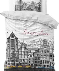 Parure de Lit Coton Canal d'Amsterdam - Gris