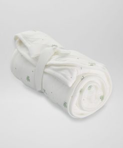Couverture petit format en polaire - Blanc