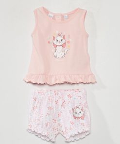Ensemble short + t-shirt 'DS' - Rose