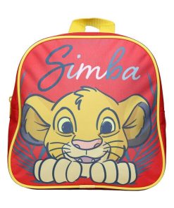 BAGTROTTER Sac à dos gouter maternelle DS Le Roi Lion Simba Rouge - Rouge