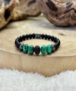 Bracelet harmonie en malachite - Vert