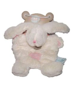 doudou Babynat Cochon Beige M violet mouchoir Les Gribouillis Pantin - Beige
