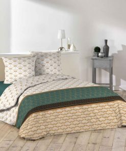 Parure housse de couette 240x220cm Agatha - Vert