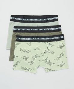 Lot de 3 boxers 'DIM' - Vert/kaki