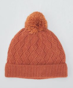 Bonnet en maille fantaisie - Orange