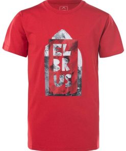 Elbrus - T-shirt PIKER - Rouge foncé