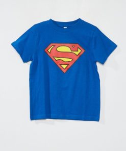 T-shirt 'Superman' à col rond - bleu