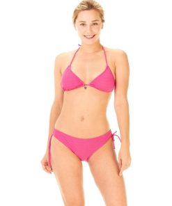 Maillot de bain femme 2 pièces haut triangle Mat Freegun - Rose