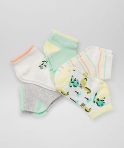 Lot de 5 paires de chaussettes courtes - dino