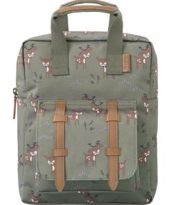 Sac à dos enfant Faon olive (36 x 26 cm) - Vert