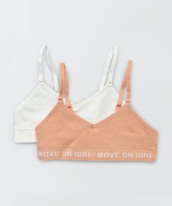 Lot de 2 brassières - Blanc/orange