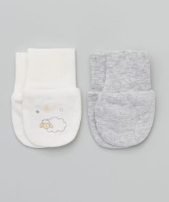 Lot de 2 paires de moufles - gris