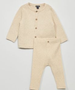 Ensemble gilet + legging - 2 pièces - Beige