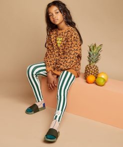 Legging côtelé à motif X Taxi Brousse - Vert