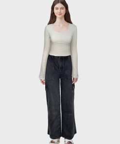 T-shirt en maille texturée - Beige